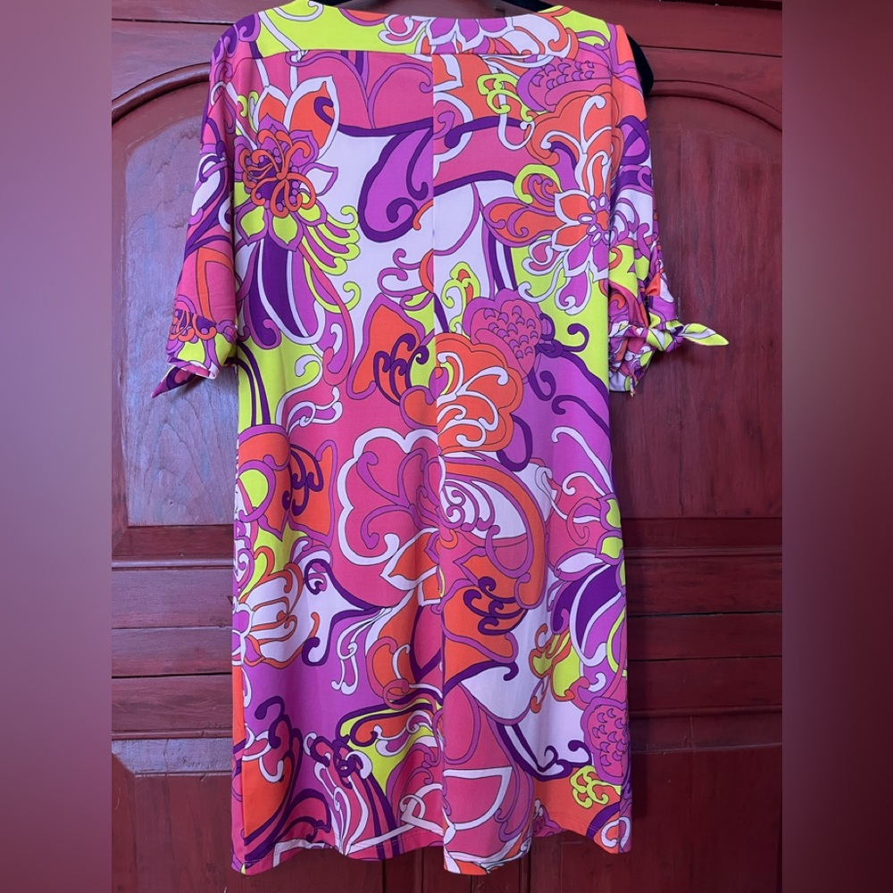 Trina Turk Floral Shift Dress in Pink, Orange & Yellow NWT - Picture 7 of 12